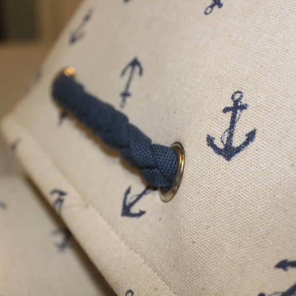 Nautical Fabric Small Anchor Theme Storage Baskets - Picture 6 of 12